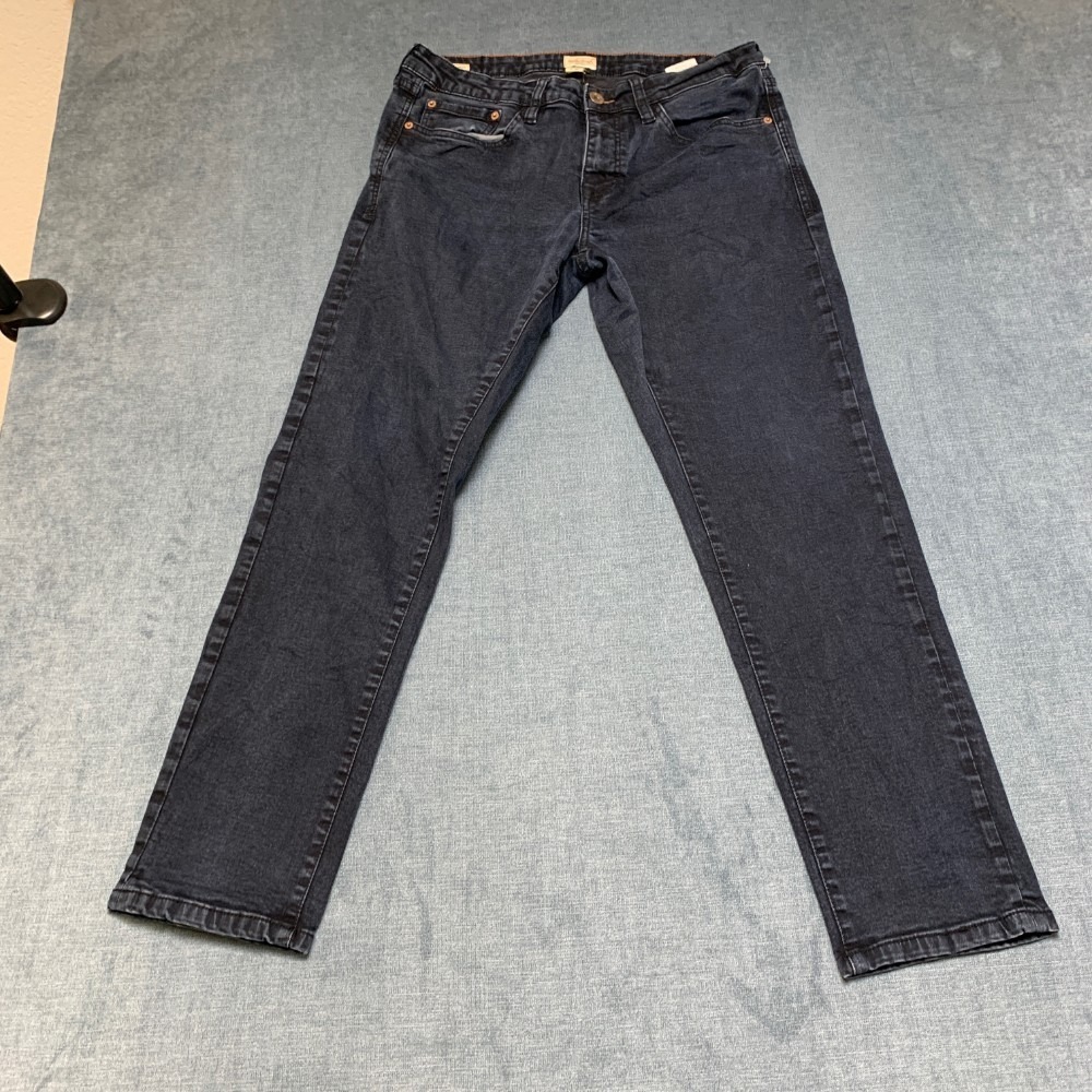 Weatherproof Vintage Slim Straight Jeans Mens 34x30 Black Denim Cotton Casual